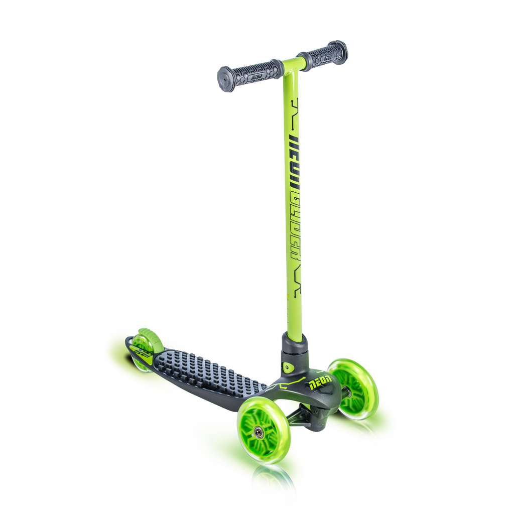Neon Neon Glider 3 wheel scooter light up wheels Green Age 35