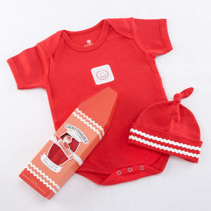 Crayonsies 2 piece cloud Red Baby Gift Set