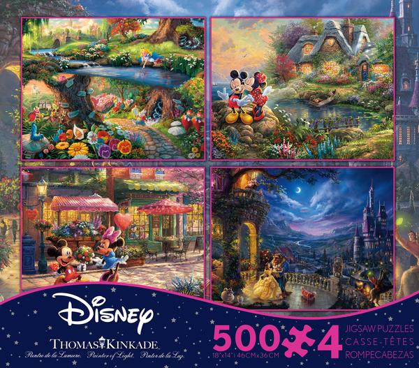 Ceaco 500 Piece Thomas Kinkade Disney Dreams Collection 4 in 1 Puzzle