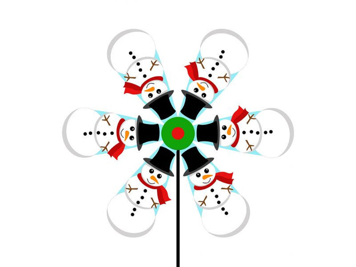 Real Wood Snowman Spinwheel