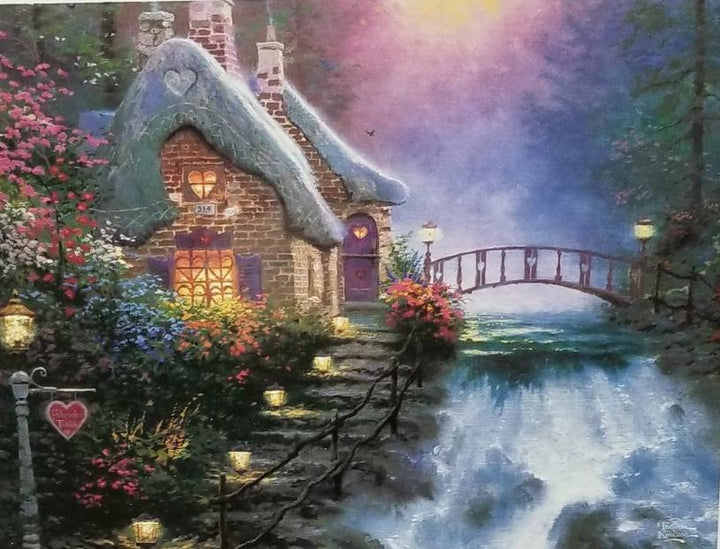 1000 pc Thomas Kincade Painter of Light- Sweetheart Cottage II