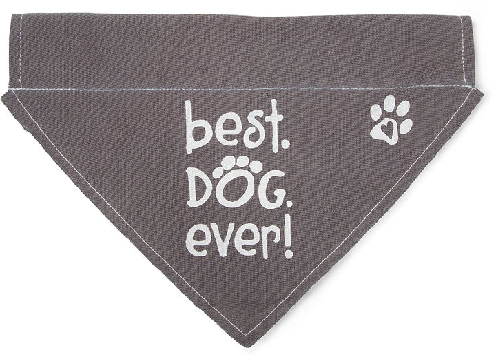 Best Dog Ever Canvas Slip On Pet Bandanna