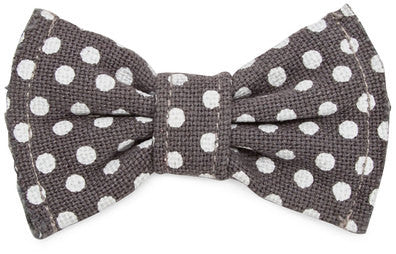 Small Polka Dots Canvas Bowtie