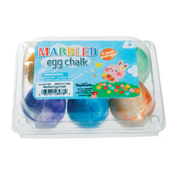 Toysmith - Marbled Egg Chalk, 6 pack Outdoor Art Supplies