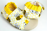 Yeti Feet & Company - Non-Slip Yellow Bee Baby Moccs