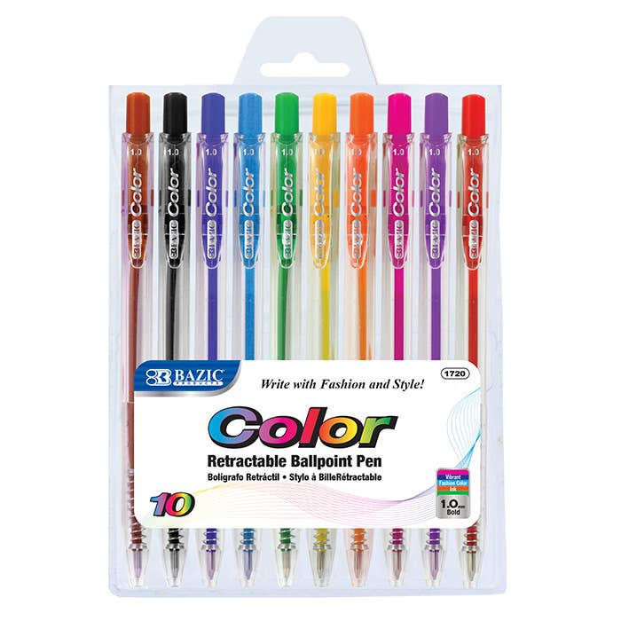 Everyday Essential - 10 Color Retractable Pen