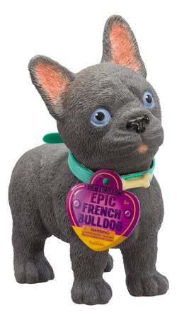 Toysmith - Epic Puppies, French Bull Dog, Realistic, 15 Inches Tall