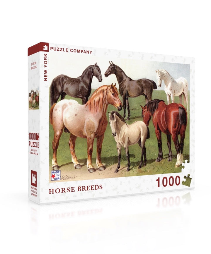 New York Puzzle Company - Horse Breeds 1000 pc Puzzle