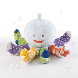 Mr Sock T Pus Plush Octopus with 4 pair of Socks (Blue)