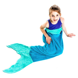 Kid Size Mermaid Blankie Tail Aqua