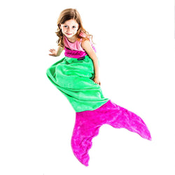 Kid Size Mermaid Blankie Tail Green