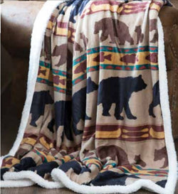 Carstens Bear Family Blanket Throw