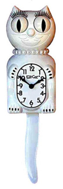 White Lady Kit Cat Clock