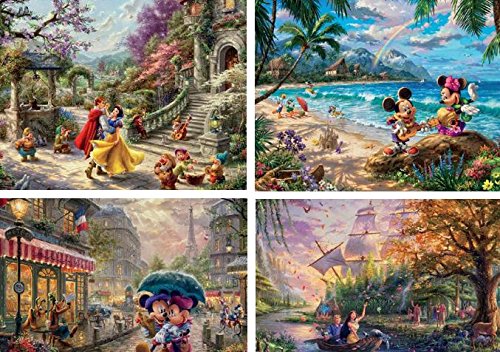 Ceaco 500 Piece Thomas Kinkade Disney Dreams Collection 4 in 1 Puzzle-