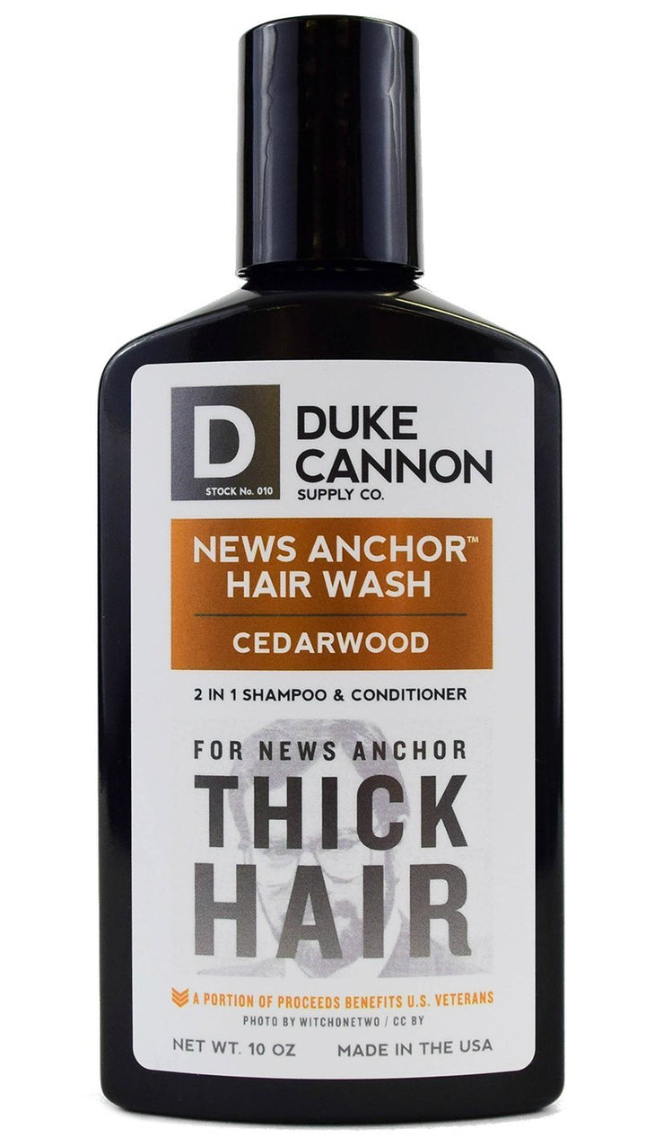 Duke Cannon News Anchor Hair Wash for Thick Hair, 10 oz
