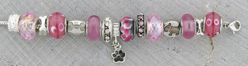 Pink Dog Charm Bracelet