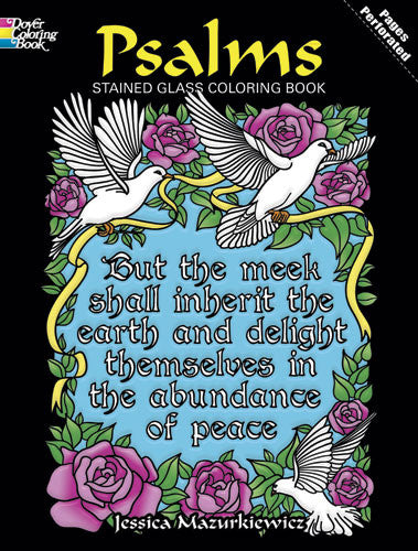 Psalms Stained Glass Coloring Book by Jessica Mazurkiewicz