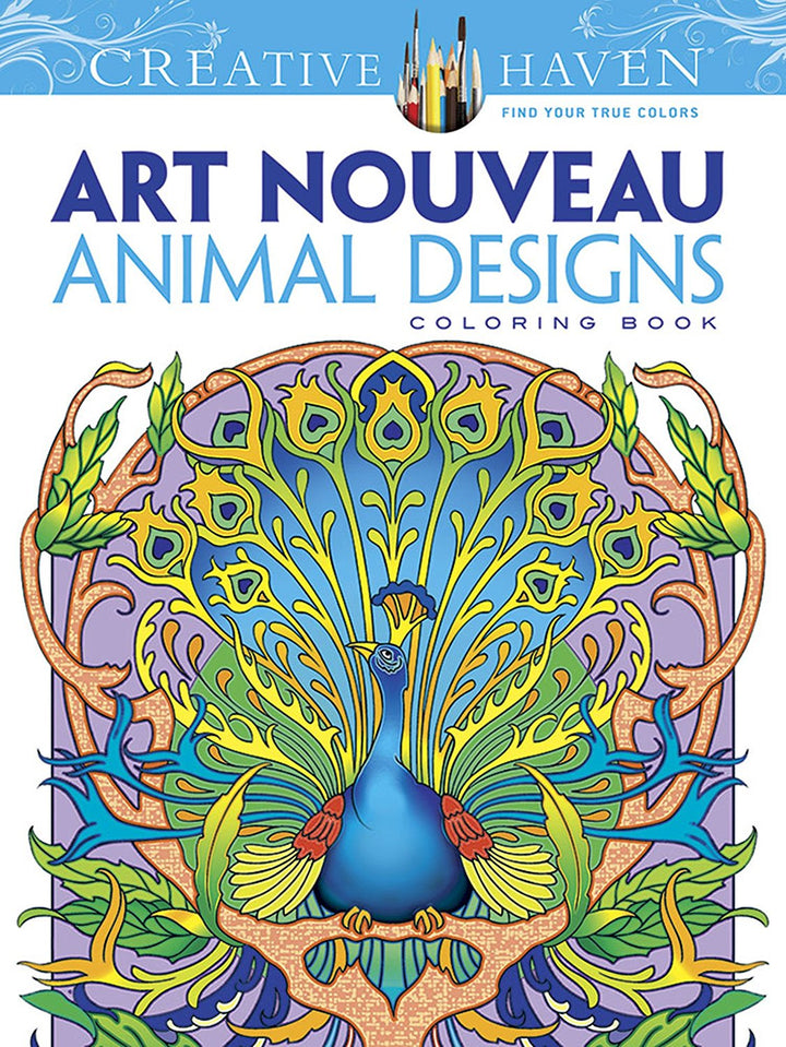 Creative Haven Art Nouveau Animal Designs Coloring Book