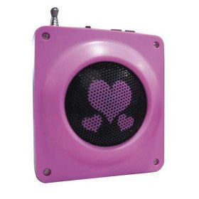 Pink Hearts Radio and Cell phone charger