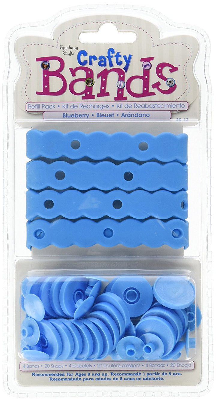 Epiphany Crafts Crafty Bands Refill Kit- Blueberry