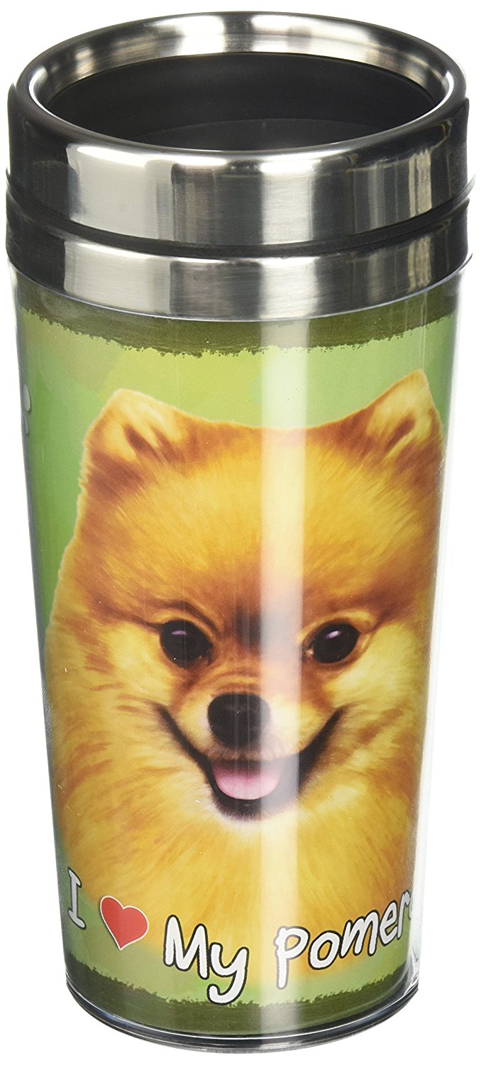 Pomeranian Thermos Travel Tumbler Mug