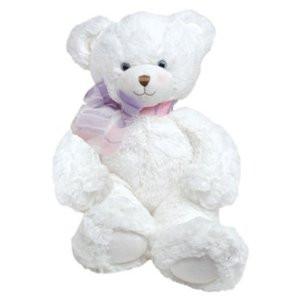 First & Main Plush Stuffed Sitting Bear, White,15
