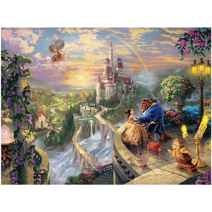 Thomas Kinkade The Disney Dreams Collection:750 Piece Puzzle-Beauty and the Beast Falling In Love