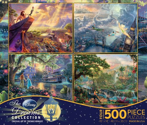Thomas Kinkade The Disney Dreams Collection 4 in 1 Mulit pack