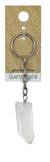 Geocentral Quartz Crystal Point Keychain