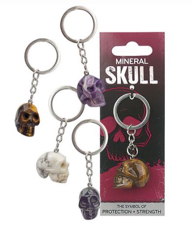 Geocentral Mineral Skull Keychain Assorted, 1 Keychain