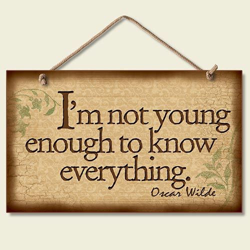 Decorative Wood Sign: I'm Not Young Enough