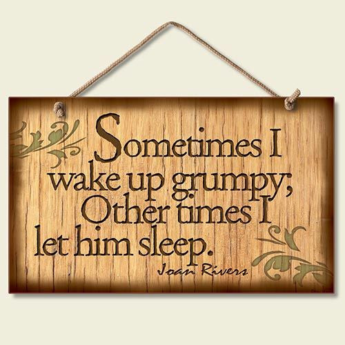 Decorative Wood Sign: Sometimes I Wake