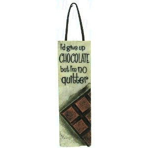 Slim Plaques with Leather Hanger- Chocolate