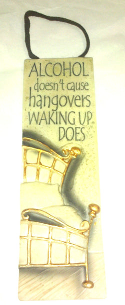 Slim Plaques with Leather Hanger- Alcohol