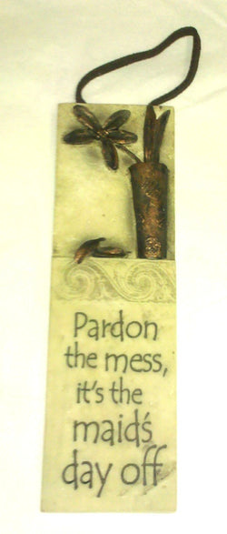 Slim Plaques with Leather Hanger- Maids off