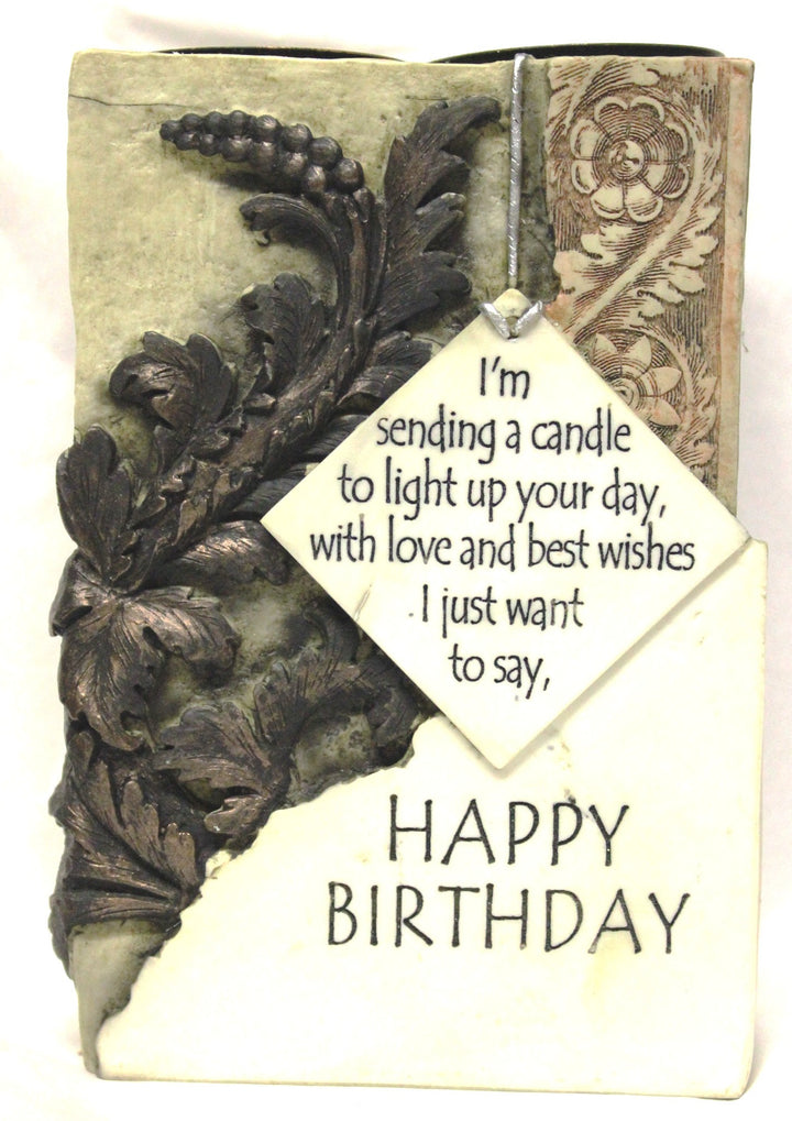 Written in Stone Oblong Candle- Happy Birthday