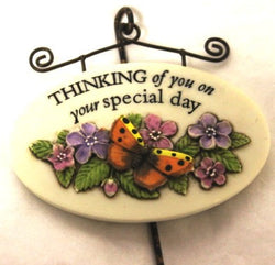 Magnet Oval Plaques And Stake-Special Day