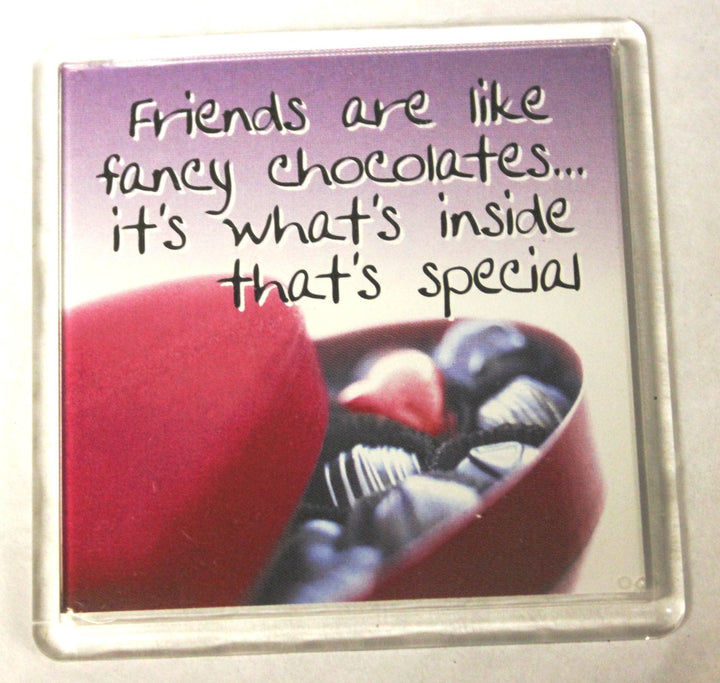 Sentiments Magnets - Friends Are Like Fancy Chocolates... It's What's Inside Them That's Special