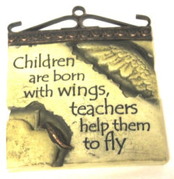 Square Plaque with Metal Hanger-Children