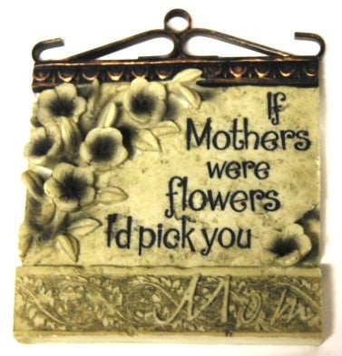 Square Plaque with Metal Hanger- Mothers