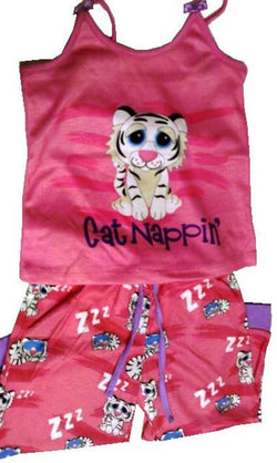 Youth Girls S Bright White Tiger Pajamas