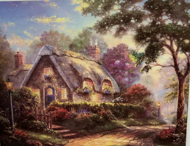 1000 pc Thomas Kincade Painter of Light Puzzle-Lovelight Cottage