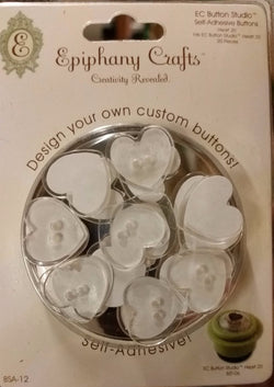 Epiphany Crafts Self-Adhesive Heart Buttons