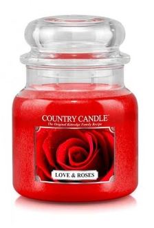 16oz Country Classics Medium Jar Kringle Candle: Love & Roses