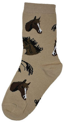 Horse Heads Adult Socks- Medium