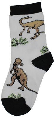 Dinosaur Walk Adult Socks- Xlarge