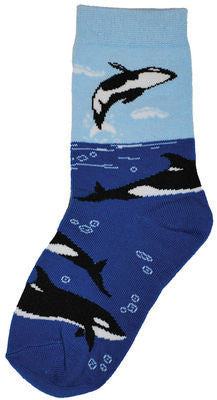 Killer Whales Adult Socks- Medium