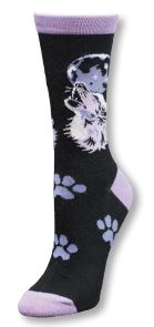 Wolf Howling Adult Socks-Medium