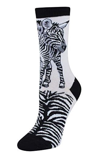 Zebra Love Adult Socks-X Large