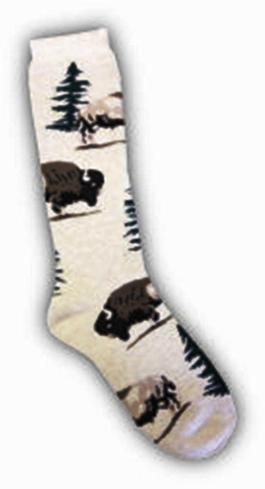 Bison In the Trees Adult Socks-X Large